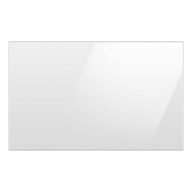 Front. Samsung - Bespoke 4-Door French Door Refrigerator panel - Bottom Panel - White Glass.