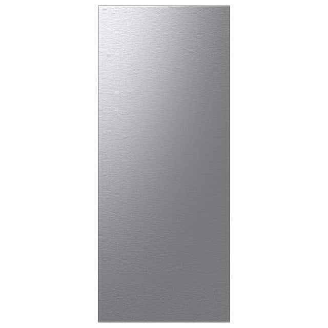Front. Samsung - Bespoke 3-Door French Door Refrigerator panel - Top Panel - Stainless Steel.