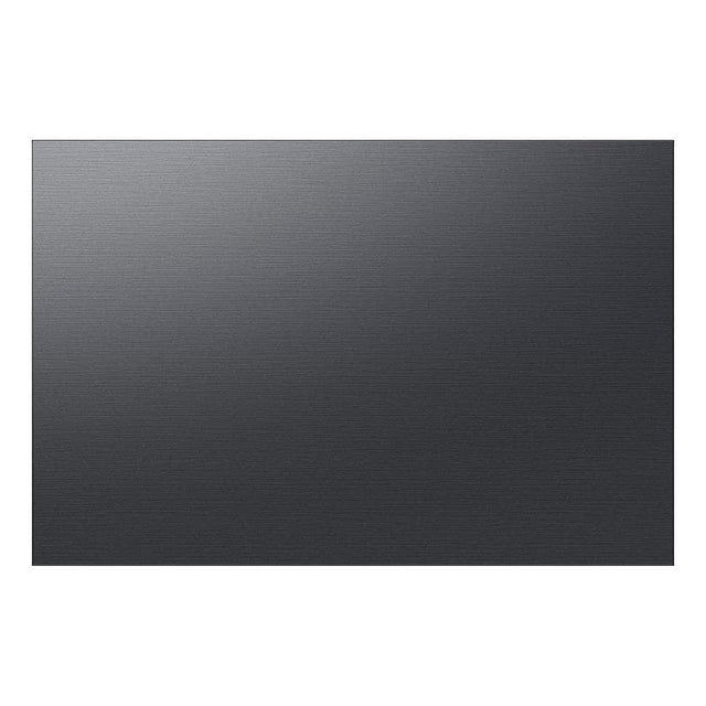 Front. Samsung - Bespoke 3-Door French Door Refrigerator panel - Bottom Panel - Matte Black.