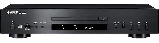 Front. Yamaha - CD-S303 CD Player with Built-in DAC - Black.