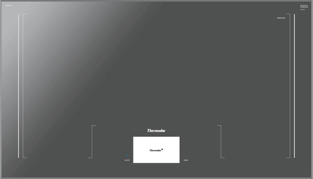 Front. Thermador - Freedom Series 36" Built-In Electric Induction Cooktop with 56-element Freedom Cooking Surface and Wifi - Dark Gray.