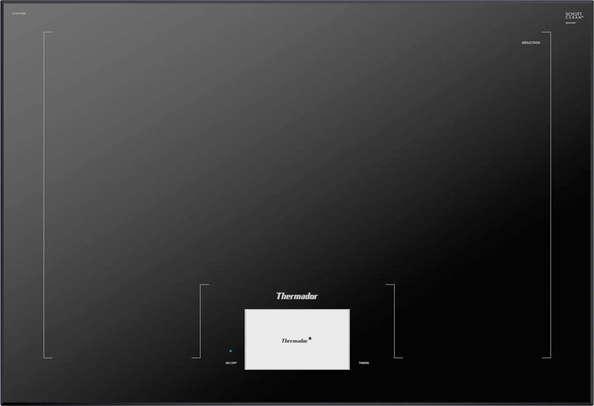 Thermador - Freedom Series 30" Built-In Electric Induction Smart Cooktop with 5 Elements and Frameless Design - Dark Gray