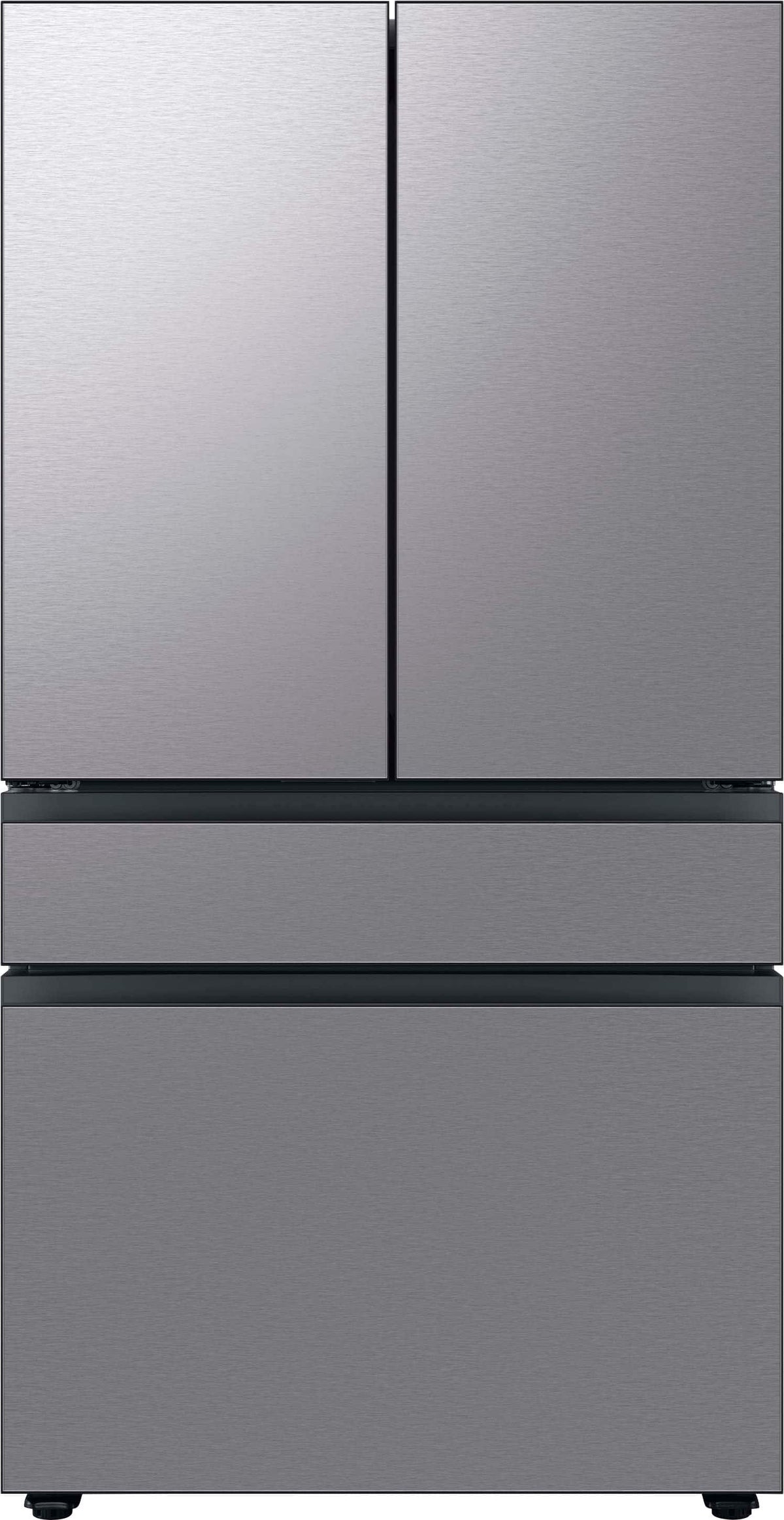 Samsung - 36 in. Wide BESPOKE 29 cu. ft. 4-Door French Door Smart Refrigerator with Beverage Center - Stainless Steel