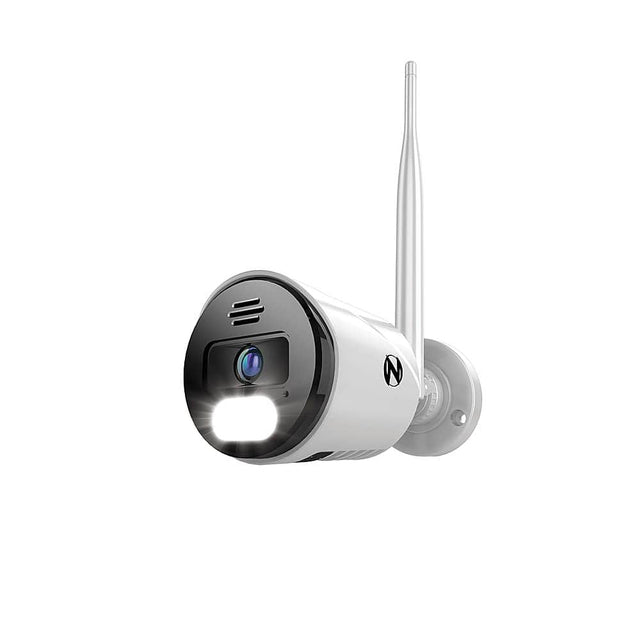 Front. Night Owl - Indoor/Outdoor Wireless IP 4K HD Spotlight Security Camera - White.