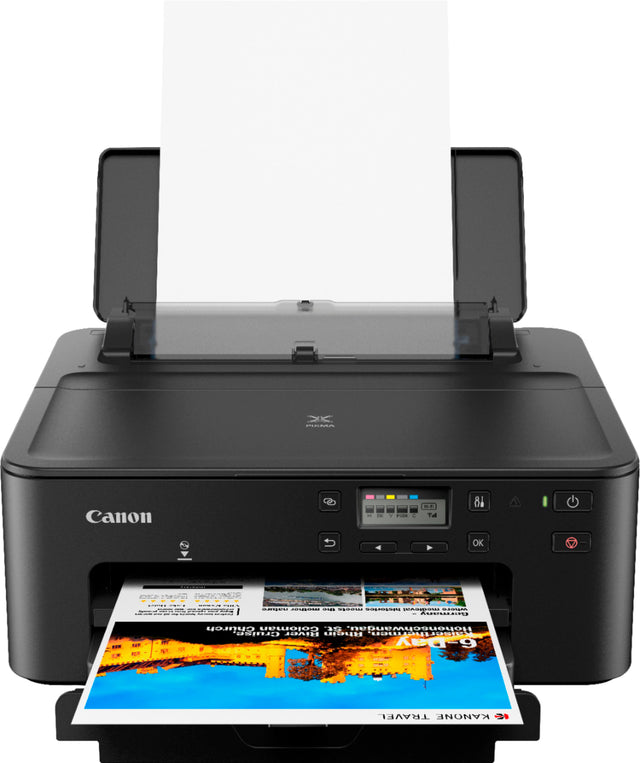 Front. Canon - PIXMA TS702a Wireless Inkjet Printer - Black.