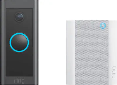 Ring - Wi-Fi Smart Video Doorbell - Wired with Chime