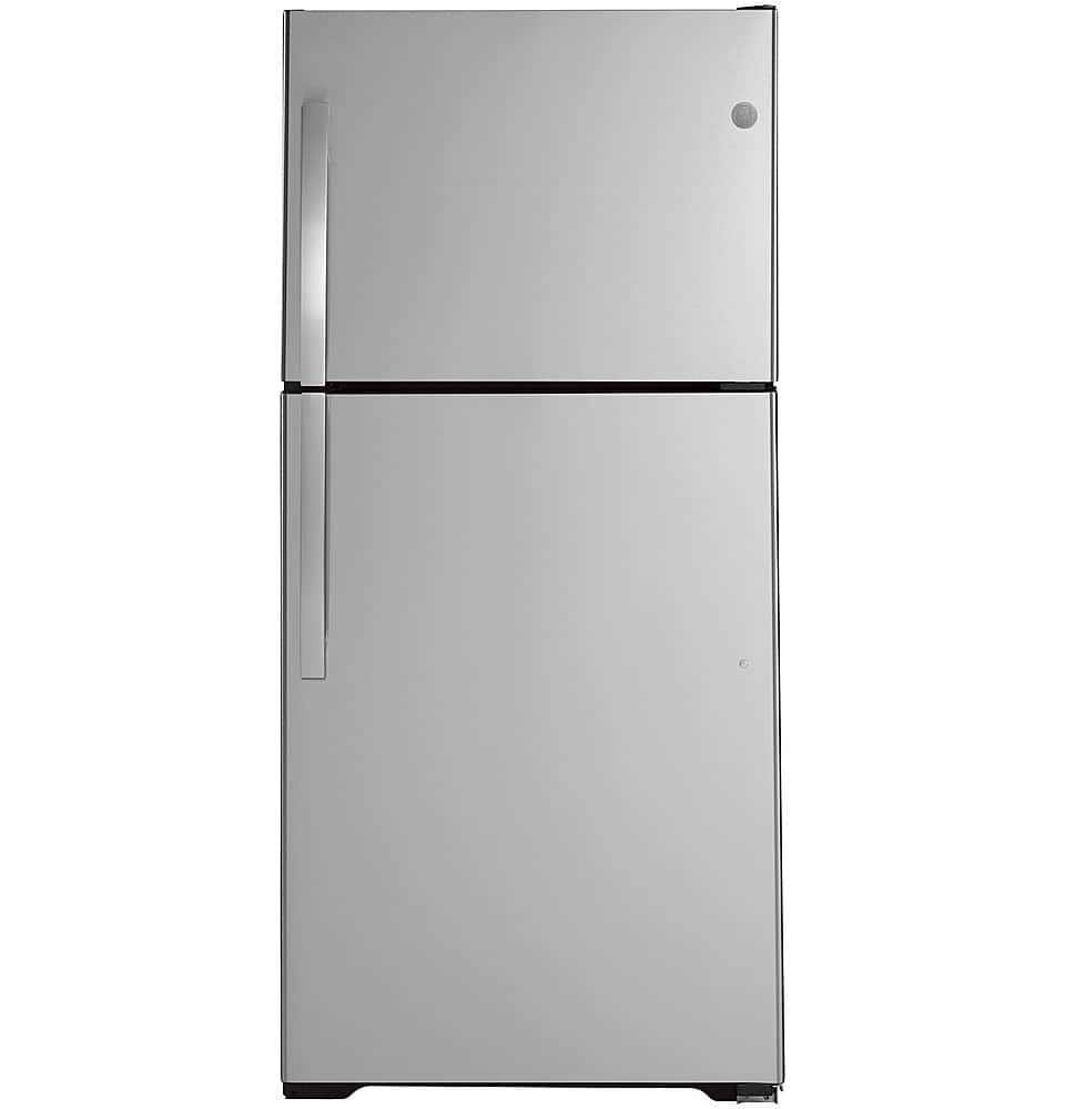 GE - 30 in. Wide 19.2 Cu. Ft. Top-Freezer Refrigerator with Garage Ready Performance - Stainless Steel