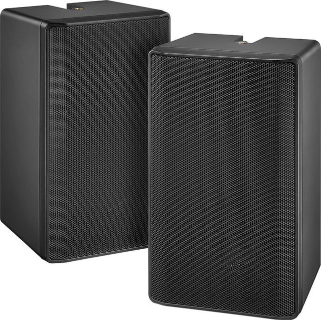 Front. Insignia™ - 2-Way Indoor/Outdoor Speakers (Pair) - Black.