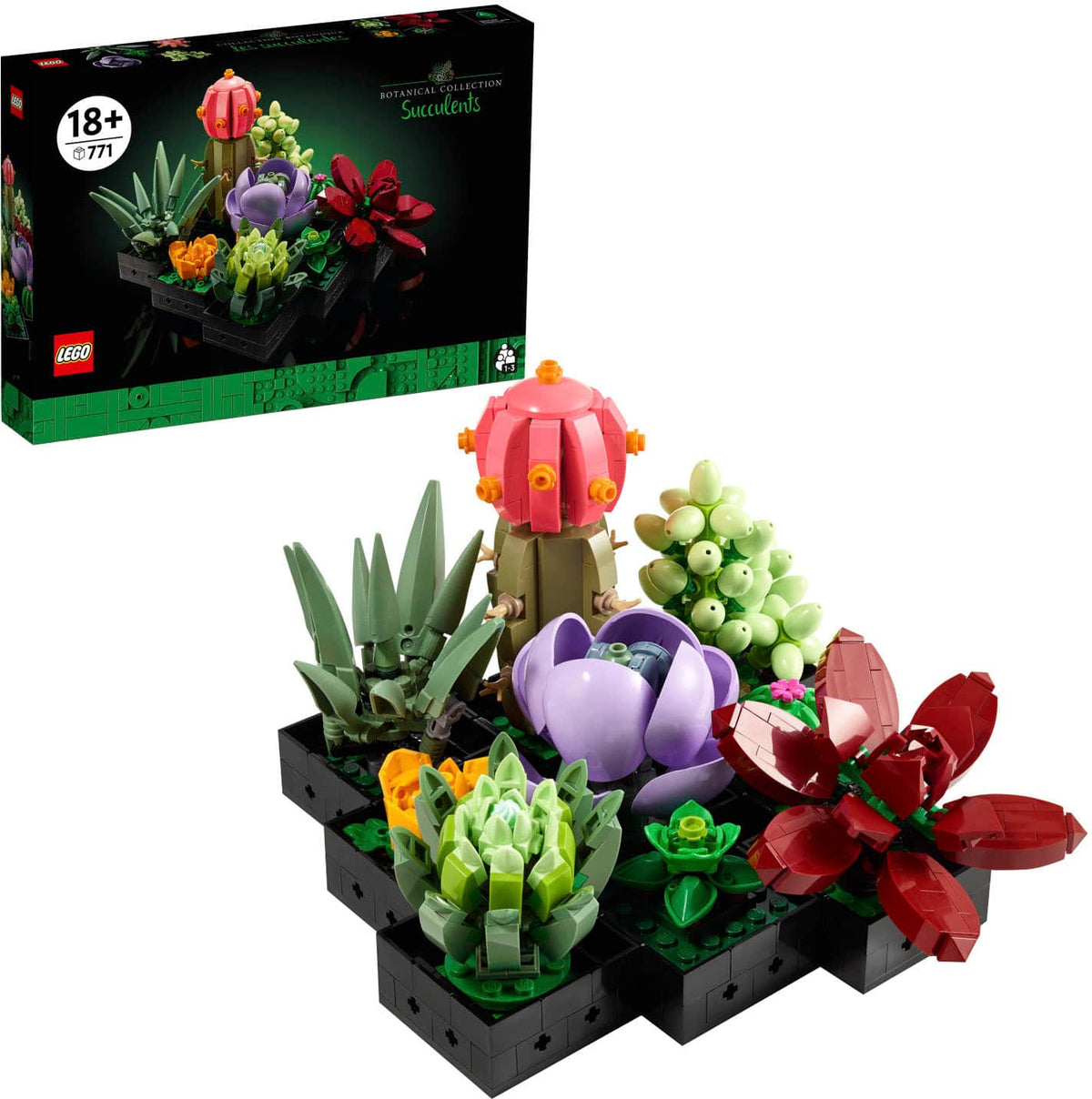 LEGO - Succulents 10309 Plant Decor Toy Building Kit (771 Pieces)