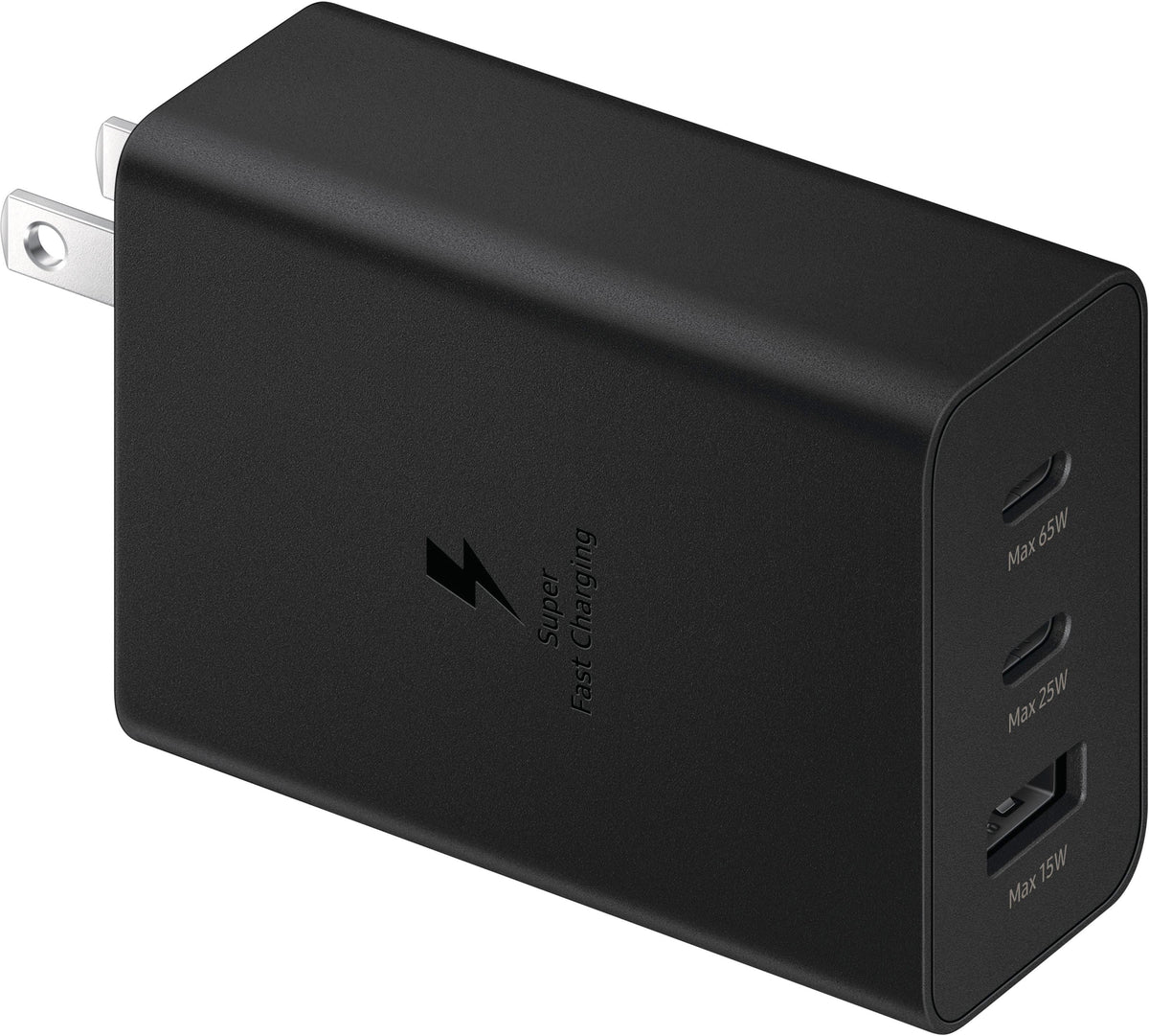 Samsung - Super Fast Charging 65W Trio Adapter - Black