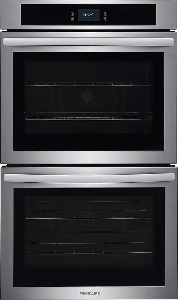 Front. Frigidaire - 30" Double Electric Wall Oven with Fan Convection - Stainless Steel.