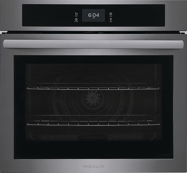 Front. Frigidaire - 30" Built-in Single Electric Wall Oven with Fan Convection - Black Stainless Steel.