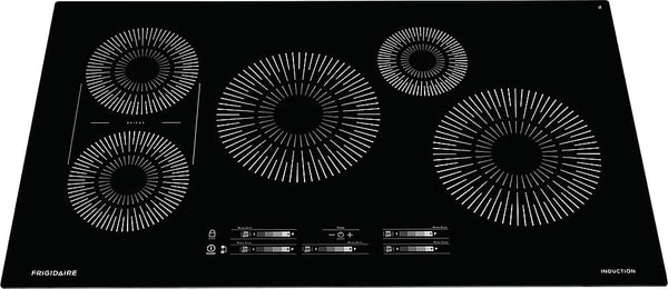 Frigidaire - 36 in. Wide 5 Elements Built-in Electric Induction Cooktop - Black