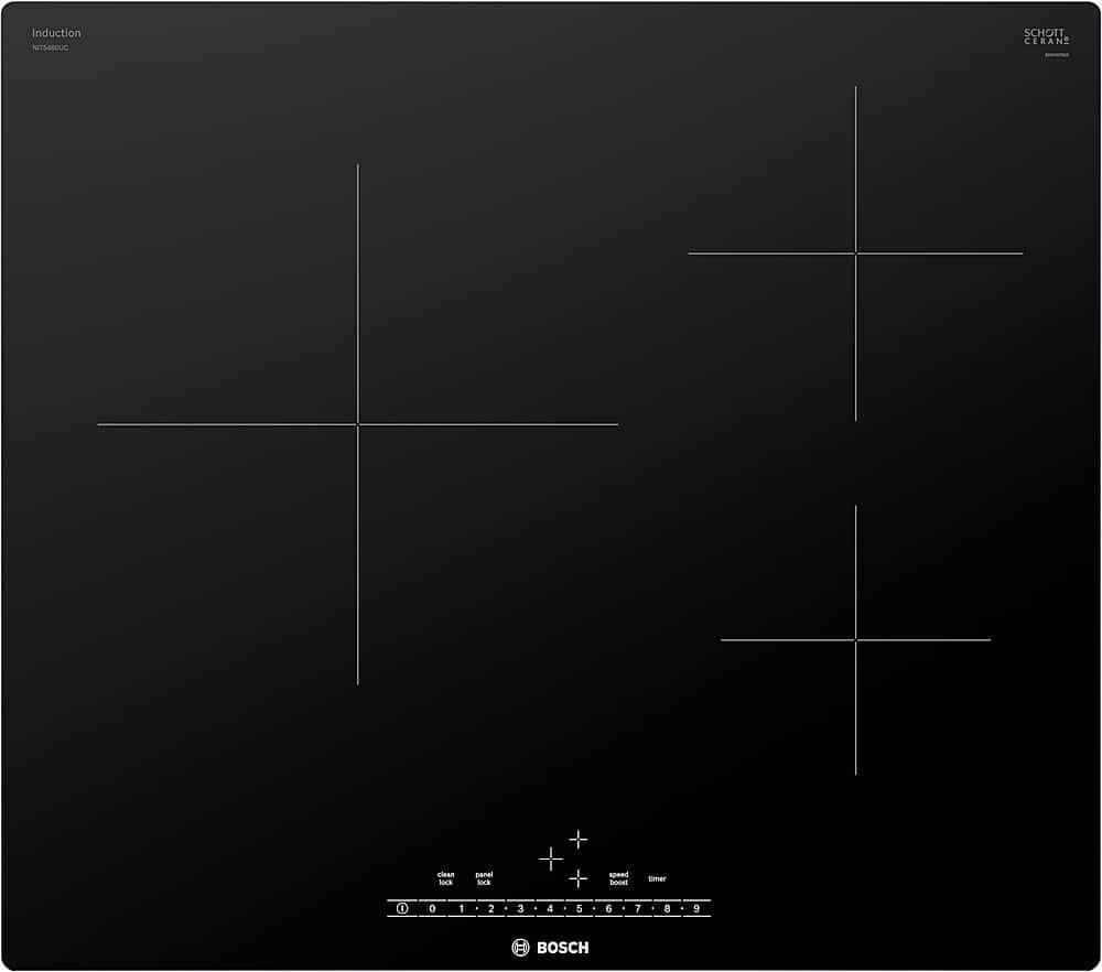 Bosch - 500 Series 24" Built-In Electric Induction Cooktop with 3 elements - Black