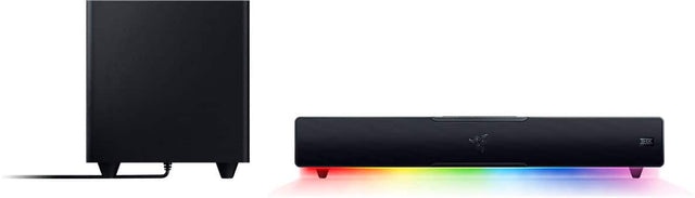 Front. Razer - Leviathan V2 Bluetooth Gaming Speakers with RGB Lighting (2-Piece) - Black.