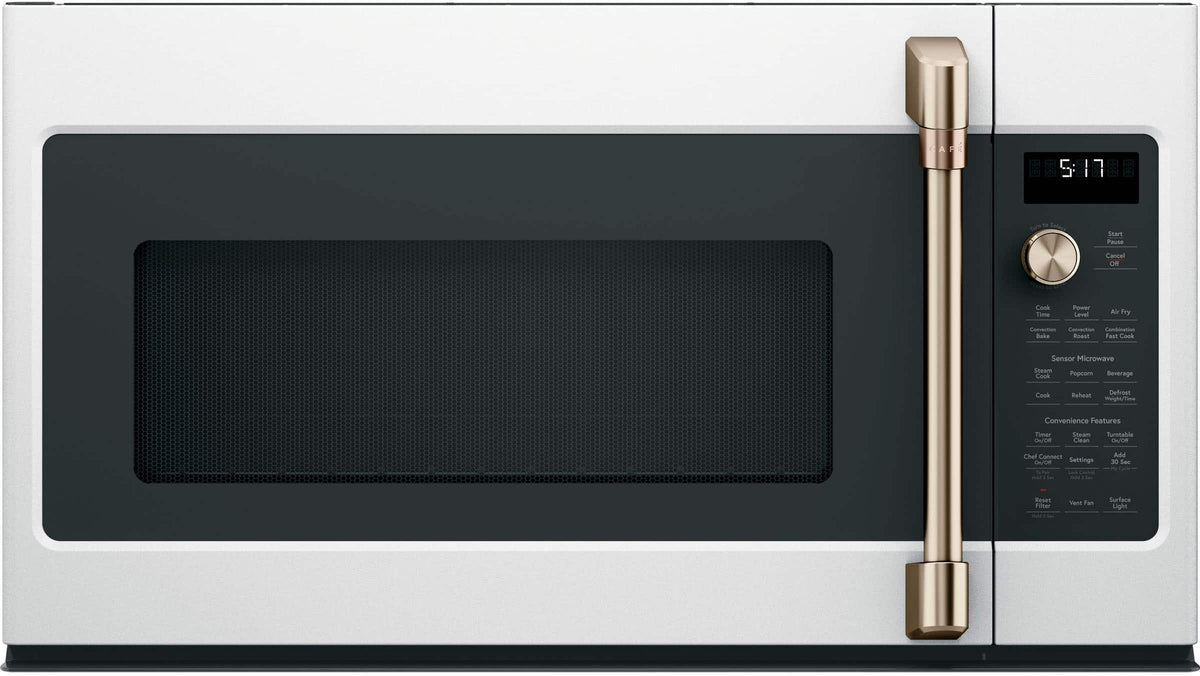 Café - 1.7 Cu. Ft. Convection Over-the-Range Microwave with Sensor Cooking and Air Fry - Matte White