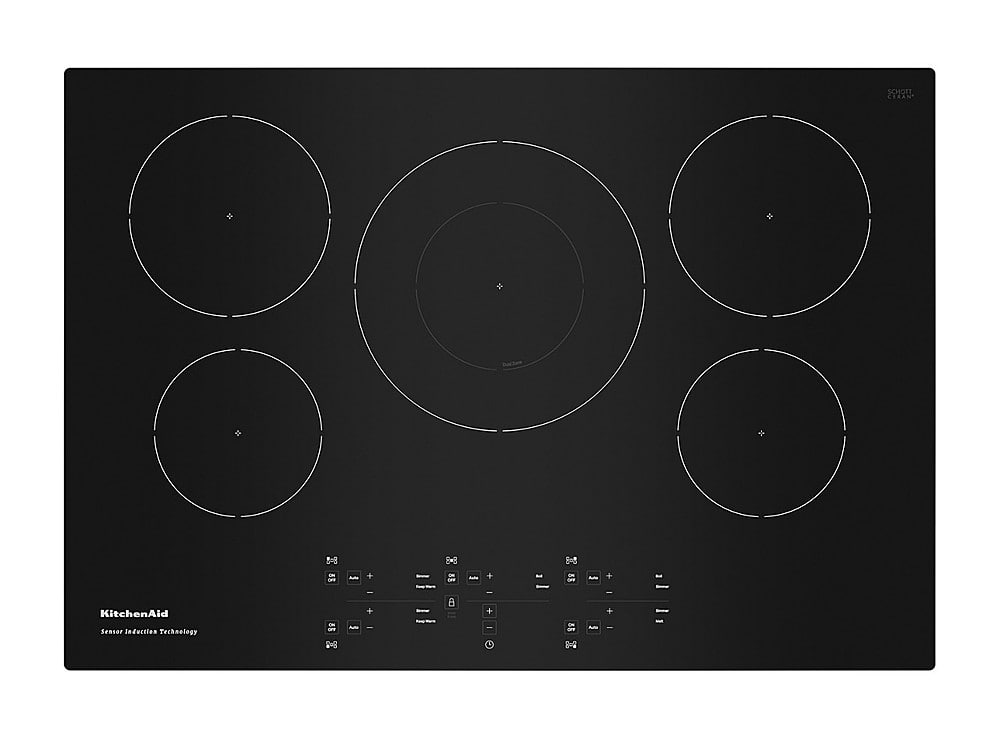 KitchenAid - 36 inch Wide 5 element Built-In Electric Induction Cooktop with Sensor Induction Technology - Black