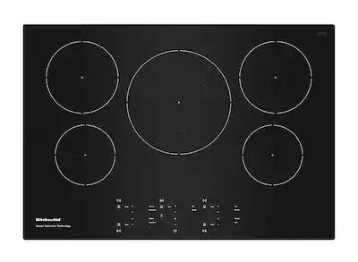KitchenAid - 36 inch Wide 5 element Built-In Electric Induction Cooktop with Sensor Induction Technology