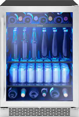 Zephyr - Brisas 24 in. 8-Bottle and 112-Can Single Zone Beverage Cooler