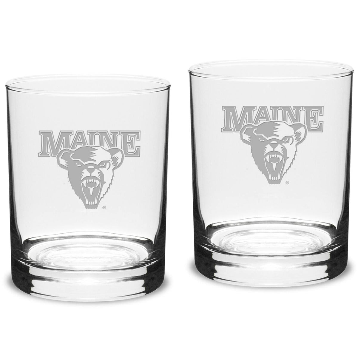 Jardine - Maine Black Bears 14oz. 2-Piece Classic Double Old-Fashioned Glass Set - Multicolor