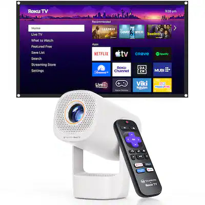Vankyo - Leisure 3R Air Smart Projector with Built-in Roku TV
