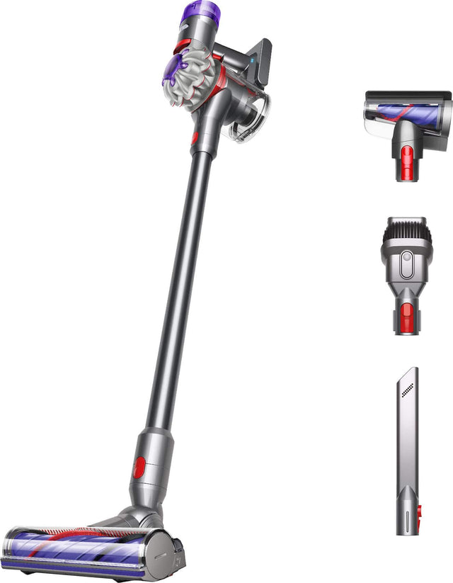 Front. Dyson - V8 Cordless Vacuum with 6 accessories - Silver/Nickel.
