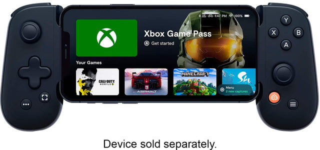 Front. Backbone - One (Lightning) - Mobile Gaming Controller for iPhone - [Includes 1 Month Xbox Game Pass Ultimate] - Black.