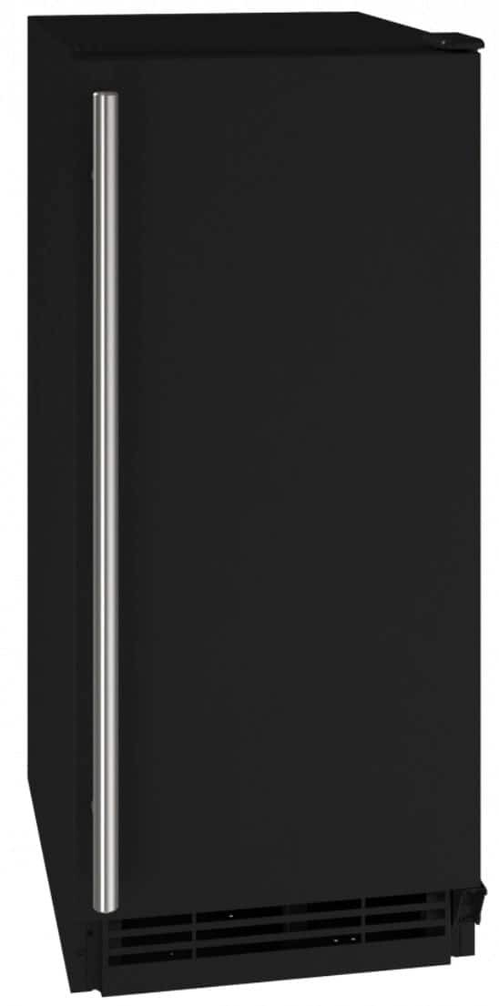 U-Line - 15"W. Freestanding/Built-In 25lb. Daily Production Crescent Ice Maker - Black