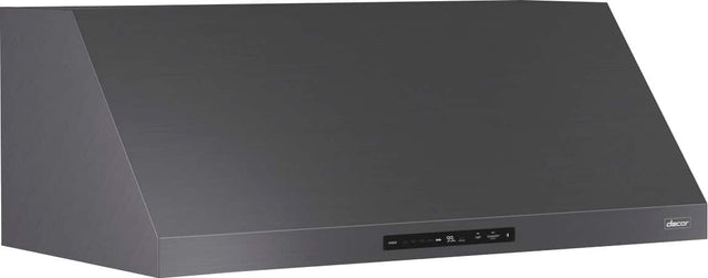 Angle. Dacor - 48" Externally Vented Canopy Range Hood with AutoConnect™ - Graphite Steel.