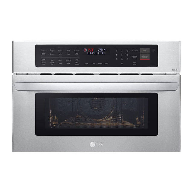 Front. LG - 1.7 Cu. Ft. Convection Built-In Microwave with Sensor Cooking and Air Fry - Stainless Steel.