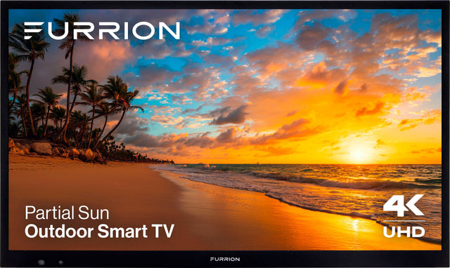 Front. Furrion - Aurora 43" Partial Sun Smart 4K UHD LED Outdoor TV - Black.