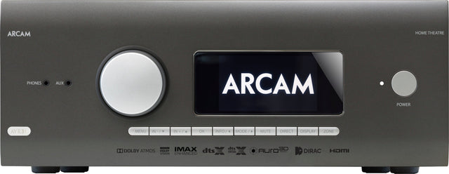Front. Arcam - AVR31 1260W 7.1 Ch. Bluetooth capable With Google Cast and 8K Ultra HD HDR Compatible A/V Home Theater Receiver - Gray.