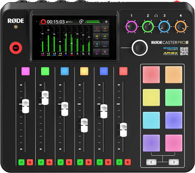 Front. RØDE - RØDECASTER PRO II Integrated Audio Production Studio - Black.