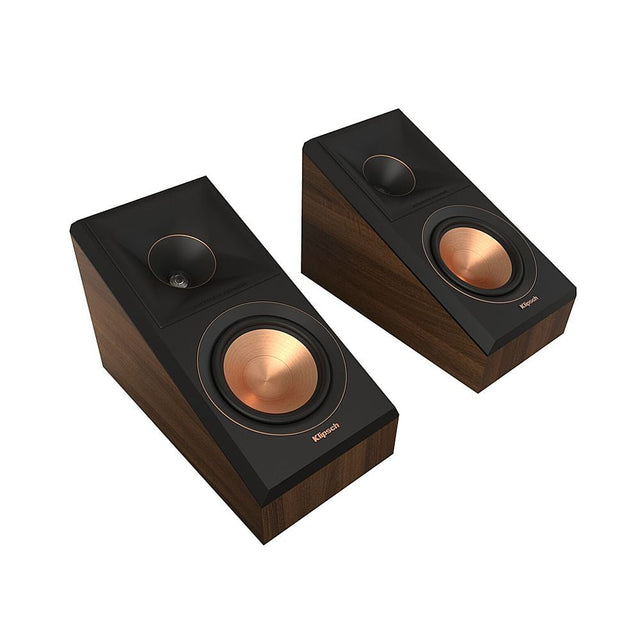 Front. Klipsch - Reference Premiere Dual 5.25" 300-Watt Passive 2-Way Surround Sound  Speaker (Pair) - Walnut.