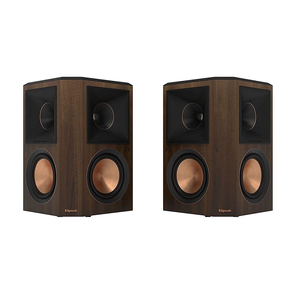Klipsch - RP-502S II Reference Premiere Dual 5.25" 400-Watt Passive 2-Way Surround Sound Speaker (Pair) - walnut