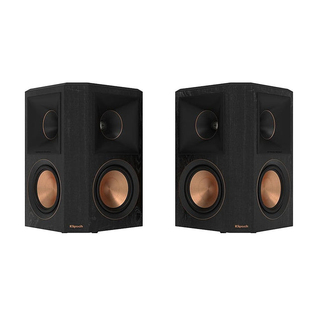 Front. Klipsch - Reference Premiere Dual 5.25" 400-Watt Passive 2-Way Surround Sound  Speaker (Pair) - Ebony.