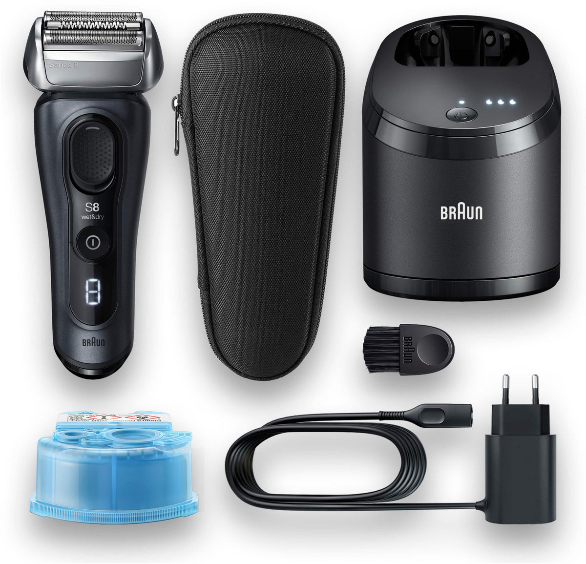 Braun - Series 8 8453cc Wet/Dry Electric Shaver - Gray