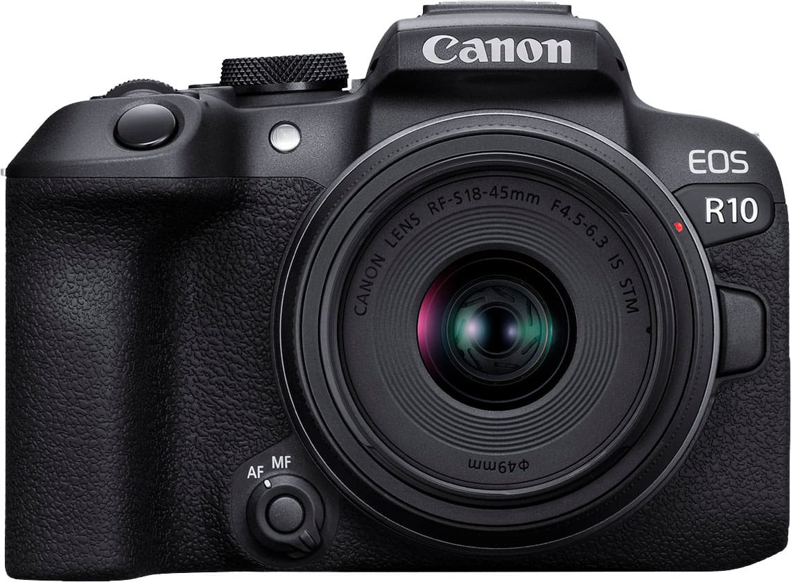 Canon - EOS R10 Mirrorless Camera with RF-S18-45 f/4.5-6.3 IS STM Lens - Black