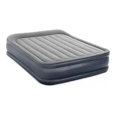 Intex - Pillow Raised Airbed Mattress with Built In Pump