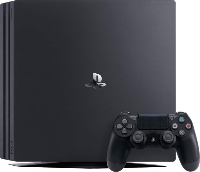Front. Sony - Geek Squad Certified Refurbished PlayStation 4 Pro Console - Jet Black.