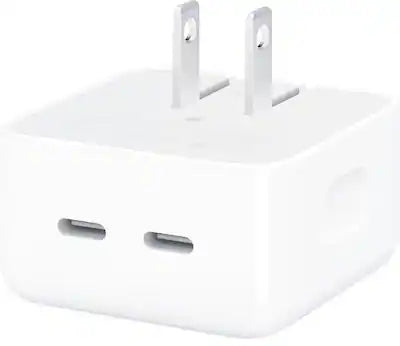 Apple - 35W Dual USB-C Port Compact Power Adapter