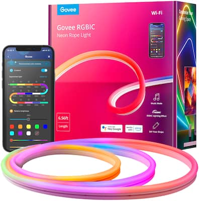 Govee - RGBIC Neon Rope Light - 6.5 Ft