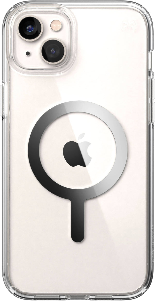 Front. Speck - Presidio Perfect-Clear Case with MagSafe for Apple iPhone 14 Plus - Clear.
