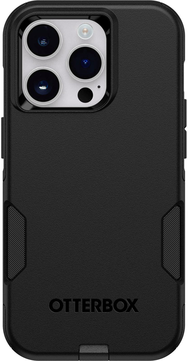 Front. OtterBox - Commuter Series Hard Shell for Apple iPhone 14 Pro - Black.