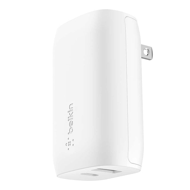 Front. Belkin - 37 Watt USB C Wall Charger - Power Delivery 25W USB C Port + 12W USB A Port for PPS Charging Apple iPhone and Samsung - White.
