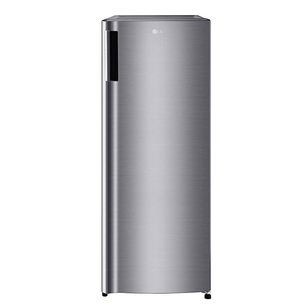 LG - 21-in Wide 5.79 Cu. Ft. Top Freezer Refrigerator with Semi Auto Defrost - PrintProof Stainless Steel Look