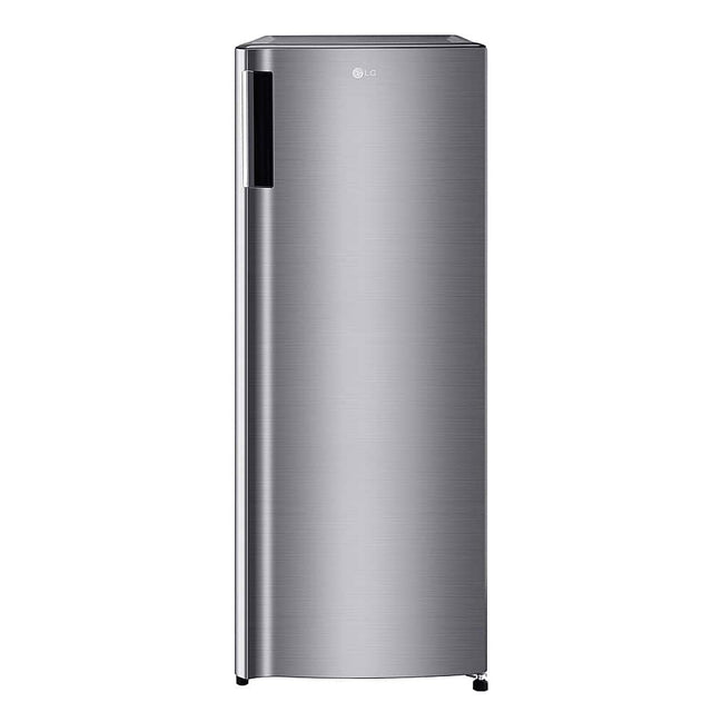 Front. LG - 5.79 Cu. Ft. Top-Freezer Refrigerator with Semi Auto Defrost - Platinum Silver.