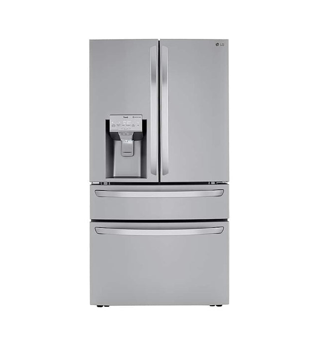 Front. LG - 29.5 Cu. Ft. 4-Door French Door Smart Refrigerator with Craft Ice - Stainless Steel.