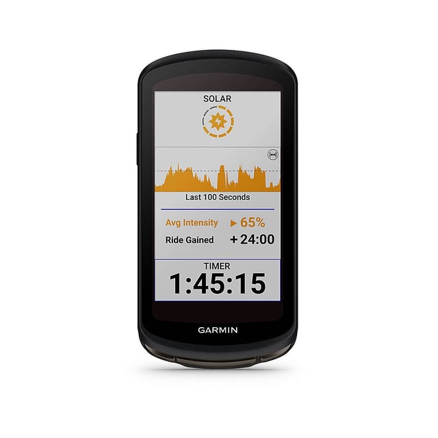 Front. Garmin - Edge 1040 Solar 3.5" Bike GPS with Built-In Bluetooth - Black.