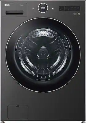LG - 5.0 Cu. Ft. High-Efficiency Stackable Smart Front Load Washer with Steam and TurboWash 360